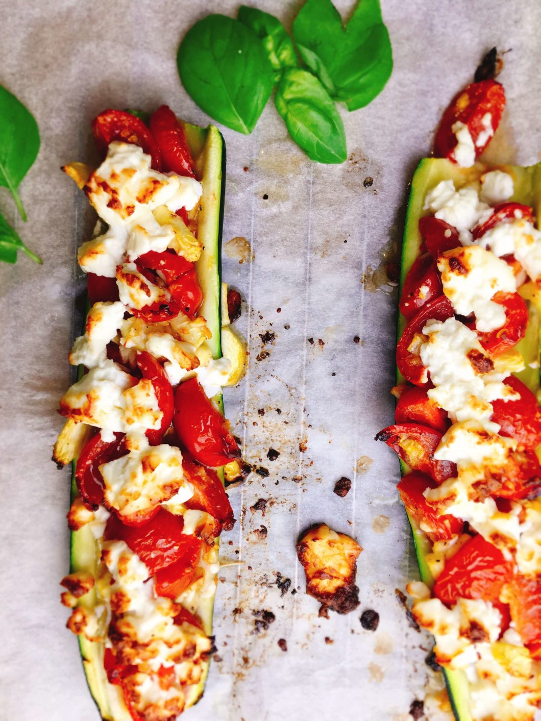 Zucchini-Bruschetta-Schiffchen - Ein Löffel Liebe